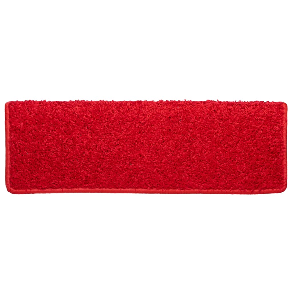 Stair Mats 10 pcs 65x21x4 cm Red Rectangular Edge