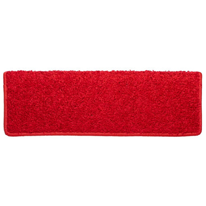 Stair Mats 10 pcs 65x21x4 cm Red Rectangular Edge