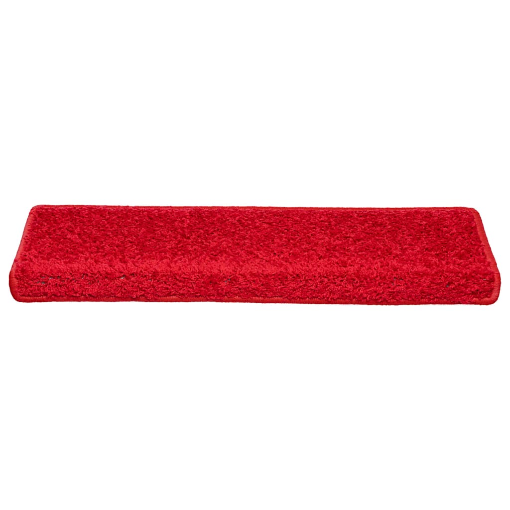 Stair Mats 10 pcs 65x21x4 cm Red Rectangular Edge