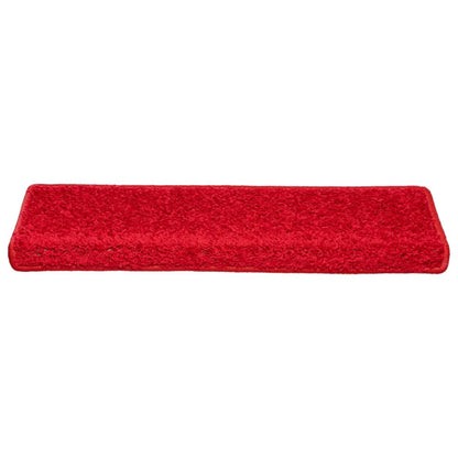 Stair Mats 10 pcs 65x21x4 cm Red Rectangular Edge