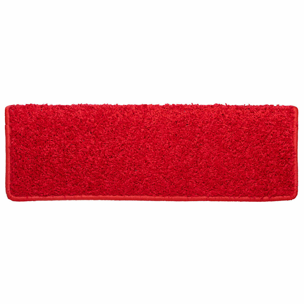 Stair Mats 10 pcs 65x21x4 cm Red Rectangular Edge
