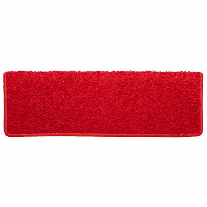 Stair Mats 10 pcs 65x21x4 cm Red Rectangular Edge