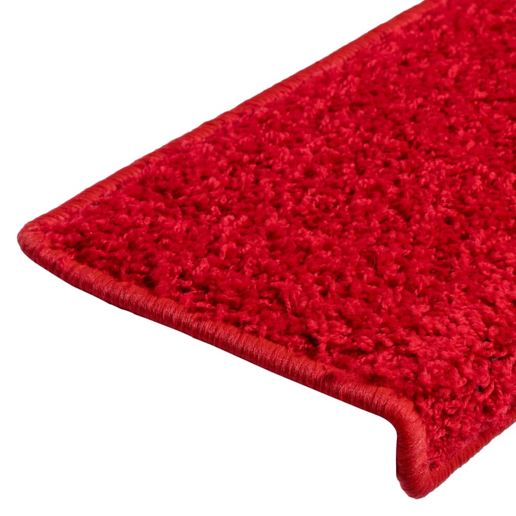 Stair Mats 10 pcs 65x21x4 cm Red Rectangular Edge