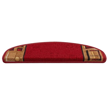 Stair Mats Self-adhesive 5 pcs 65x21x4 cm Red