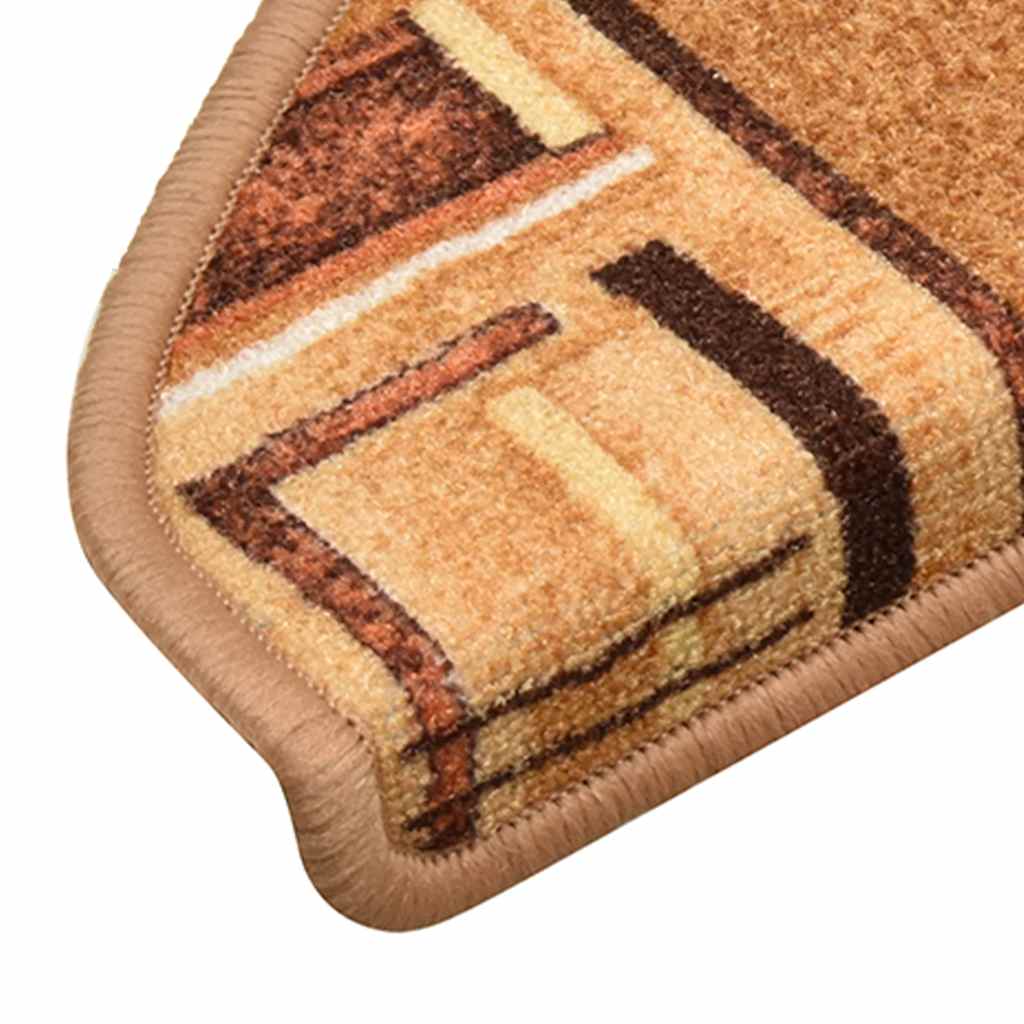 Stair Mats Self-adhesive 10 pcs 65x21x4 cm Beige