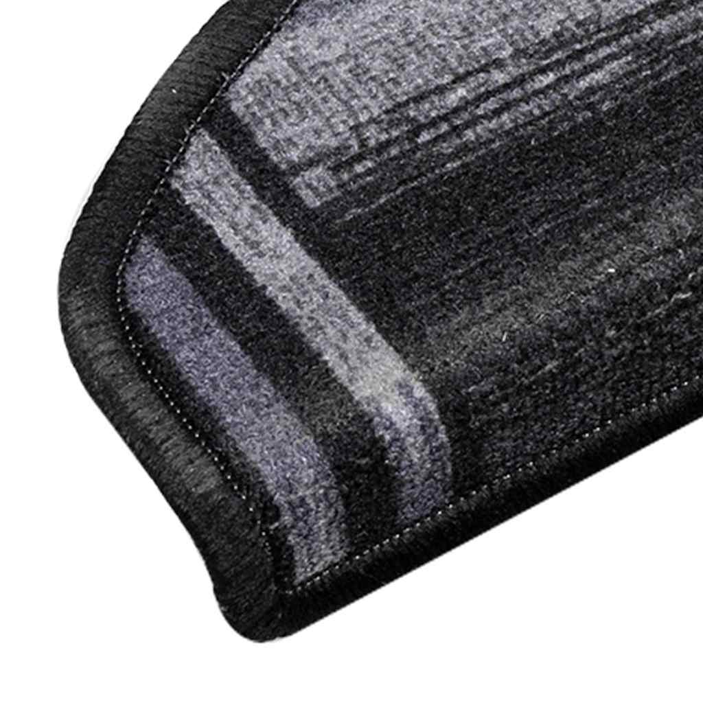 Stair Mats Self-adhesive 5 pcs 65x21x4 cm Black and Grey