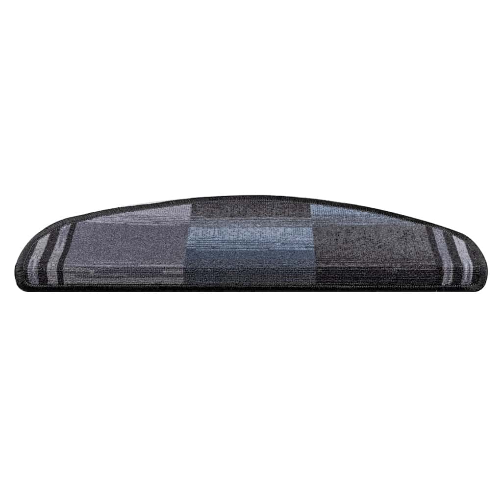 Stair Mats Self-adhesive 10 pcs 65x21x4 cm Black and Grey