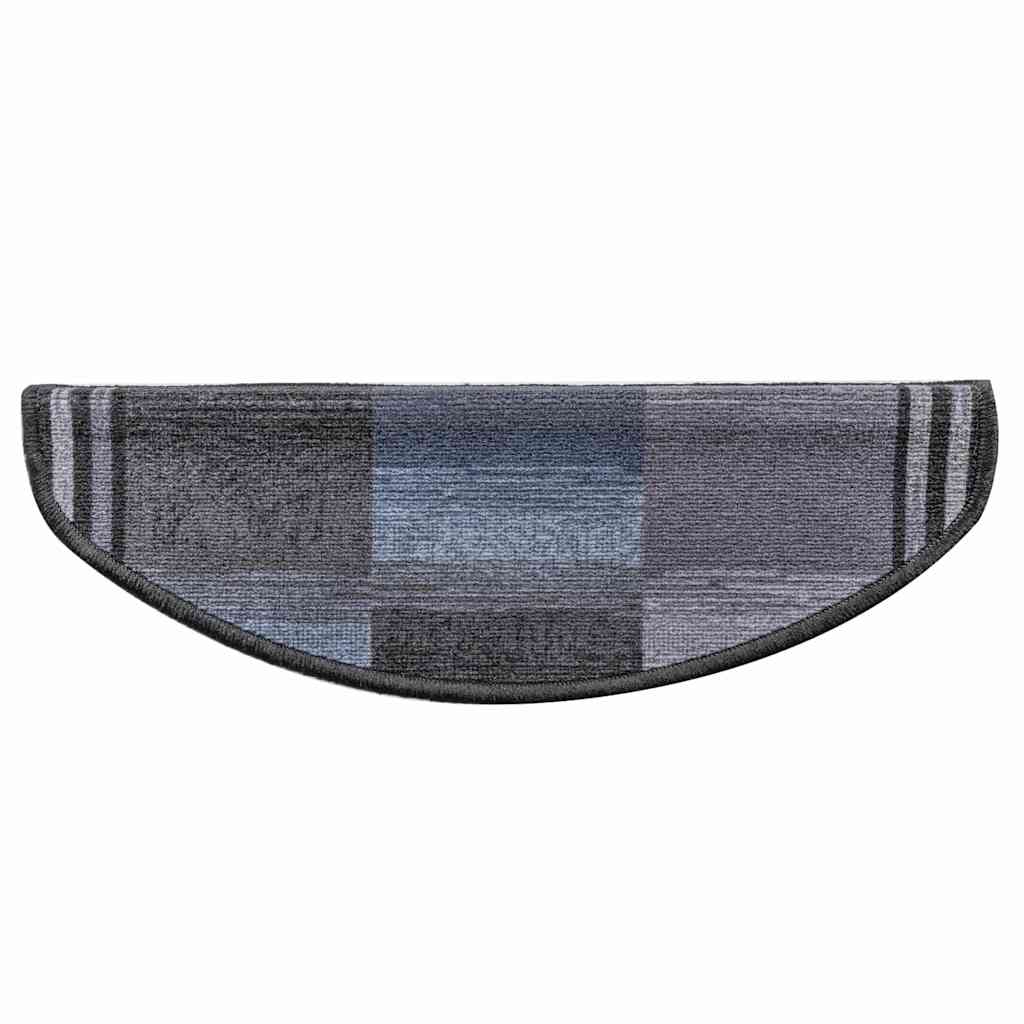 Stair Mats Self-adhesive 10 pcs 65x21x4 cm Black and Grey