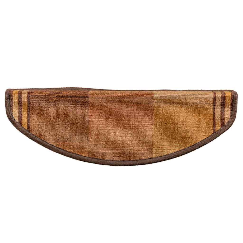 Stair Mat | Set of 5 | Brown | 100% Polyamide | 65x21 cm | Non-slip