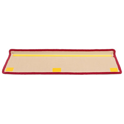 Stair Mat | Set of 5 | Red | 100% Tufted Polyamide | 65 x 21 cm