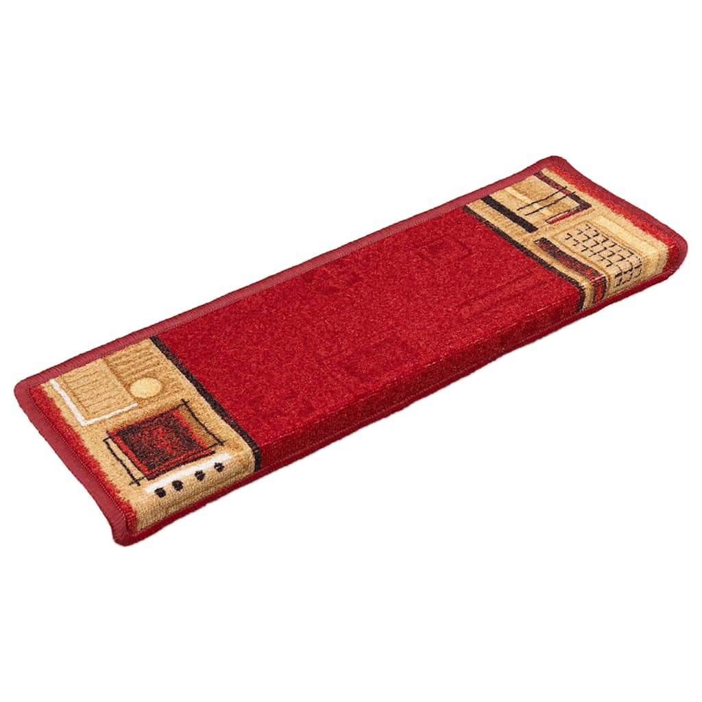 Stair Mats Self-adhesive 10 pcs 65x21x4 cm Red