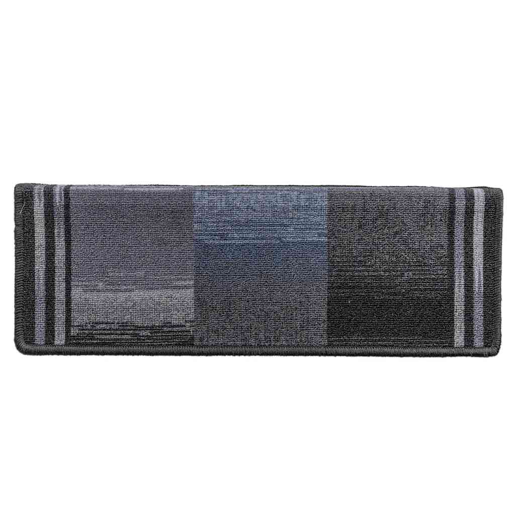 Stair Mats Self-adhesive 5 pcs 65x21x4 cm Black and Grey