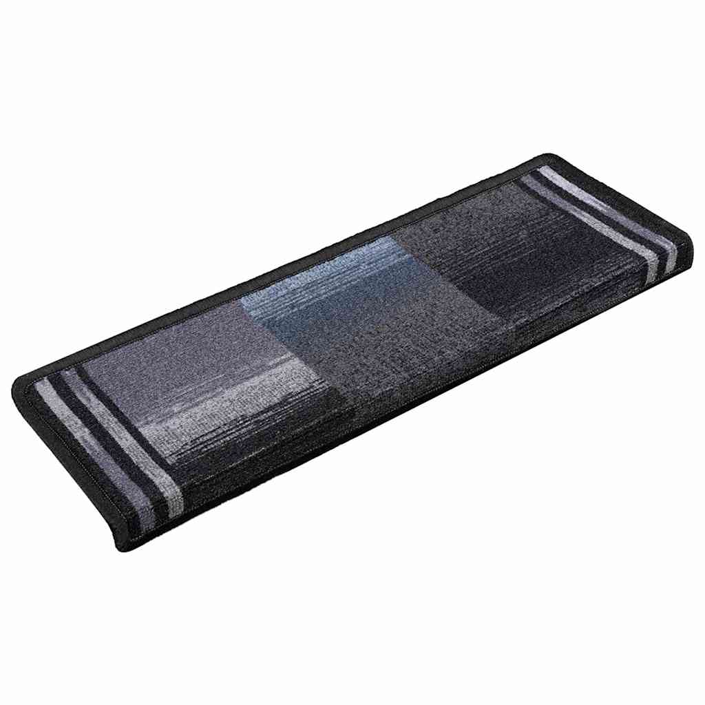 Stair Mats Self-adhesive 10 pcs 65x21x4 cm Black and Grey