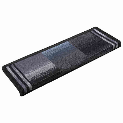 Stair Mats Self-adhesive 10 pcs 65x21x4 cm Black and Grey