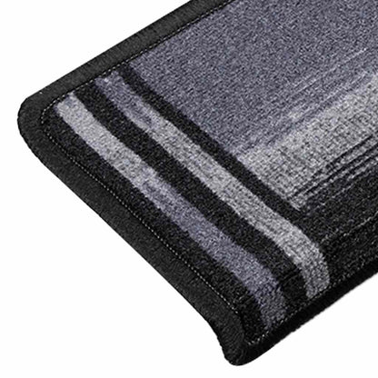 Stair Mats Self-adhesive 10 pcs 65x21x4 cm Black and Grey