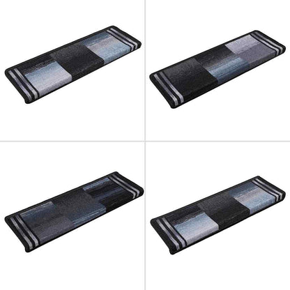Stair Mats Self-adhesive 10 pcs 65x21x4 cm Black and Grey