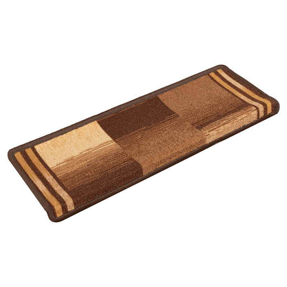 Stair Mat | Set of 5 | Brown | 100% Polyamide tufted | 65x21x4cm