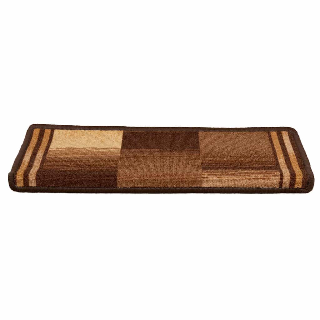 Stair Mat | Set of 10 | Brown | 100% Polyamide | Standard | Stair Mat