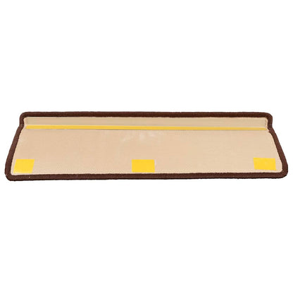 Stair Mats Self-adhesive 10 pcs 65x21x4 cm Brown