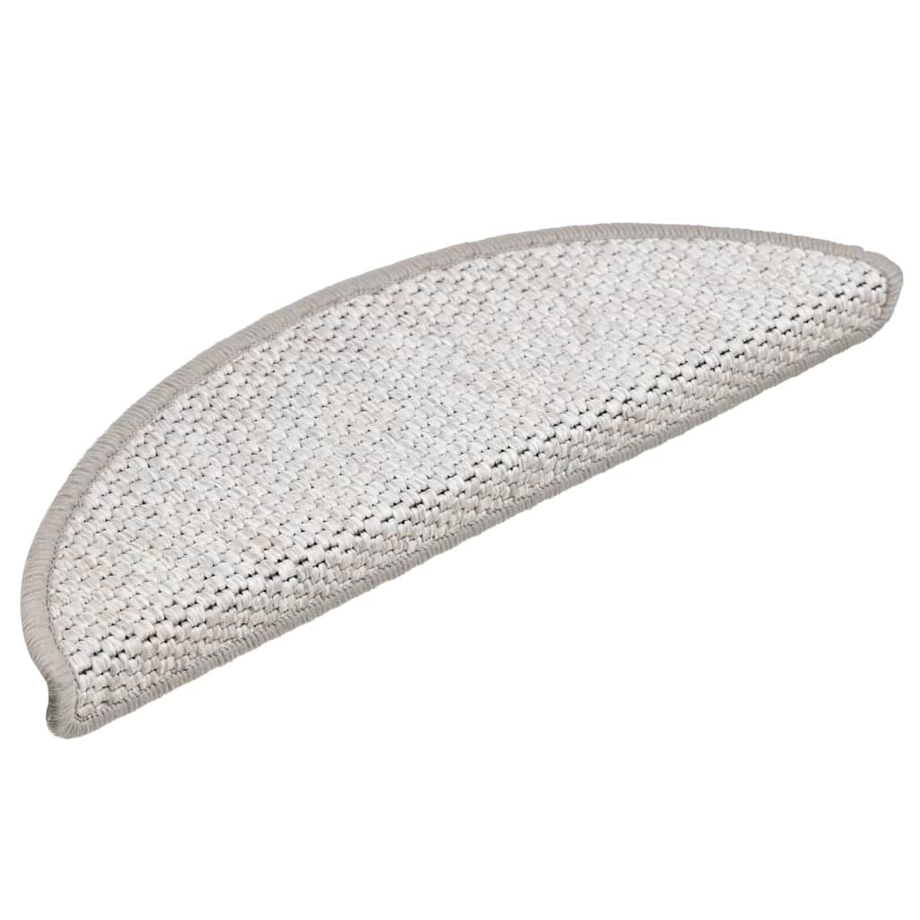 Stair Mats Self-adhesive Sisal-Look 15 pcs 56x17x3 cm Platina