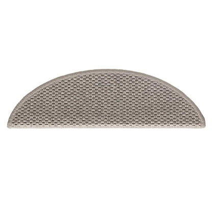 Stair Mats Self-adhesive Sisal-Look 15 pcs 56x17x3 cm Silver