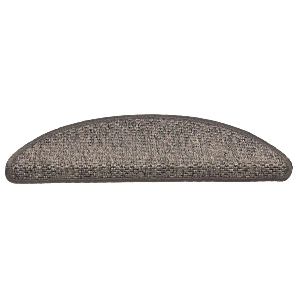 Stair Mats Self-adhesive Sisal-Look 15 pcs 56x17x3 cm Grey and Beige