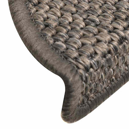 Stair Mats Self-adhesive Sisal-Look 15 pcs 56x17x3cm Grey&Beige