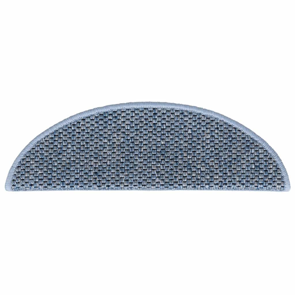 Stair Mats Self-adhesive Sisal-Look 15 pcs 56x17x3 cm Blue