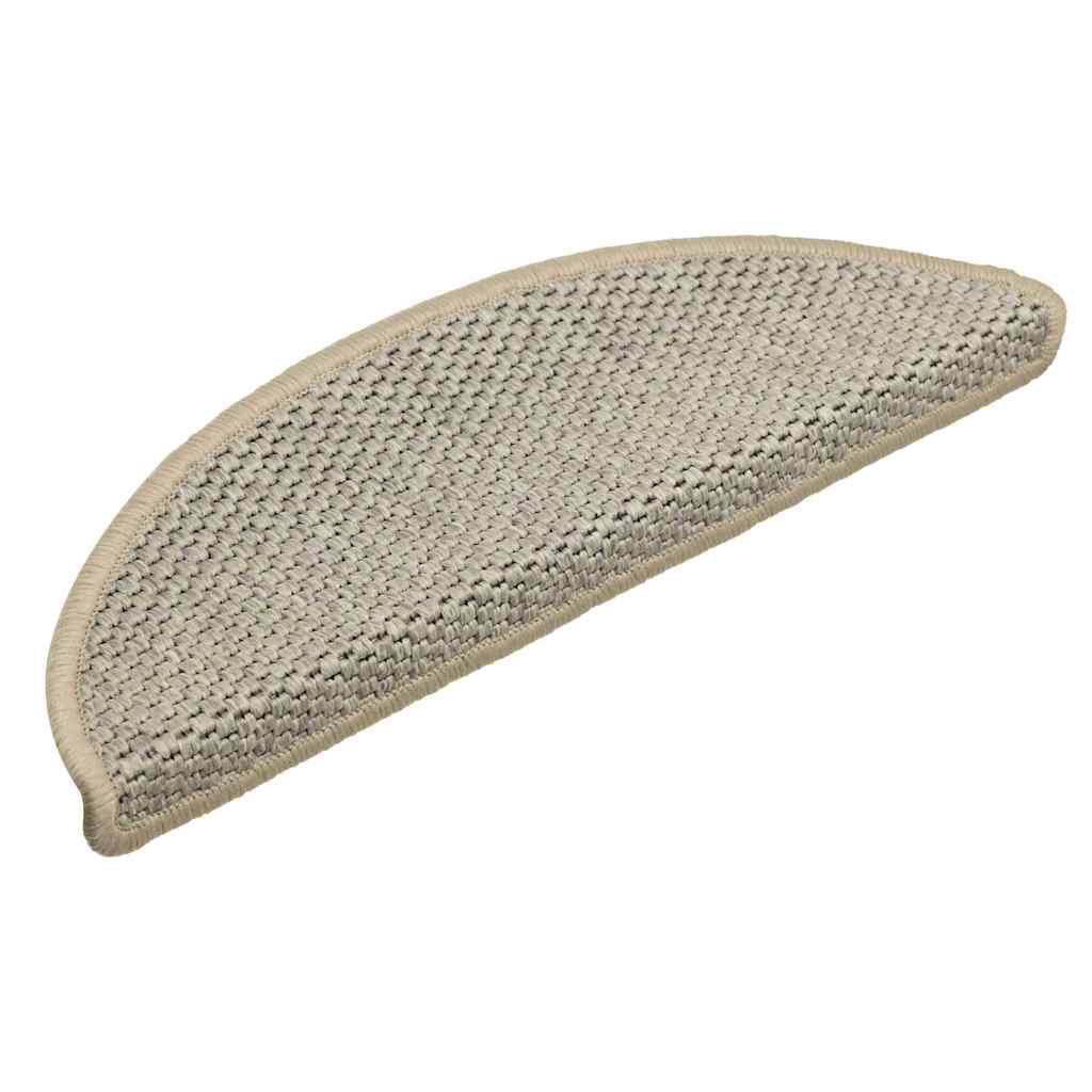 Stair Mats Self-adhesive Sisal-Look 15pcs 56x17x3cm Light Green
