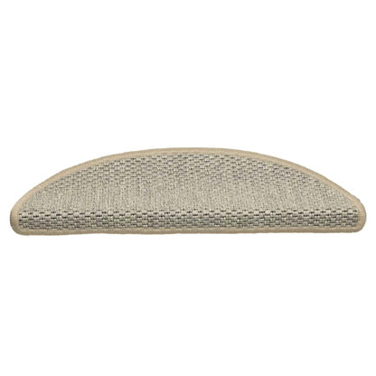 Stair Mats Self-adhesive Sisal-Look 15 pcs 56x17x3 cm Light Green