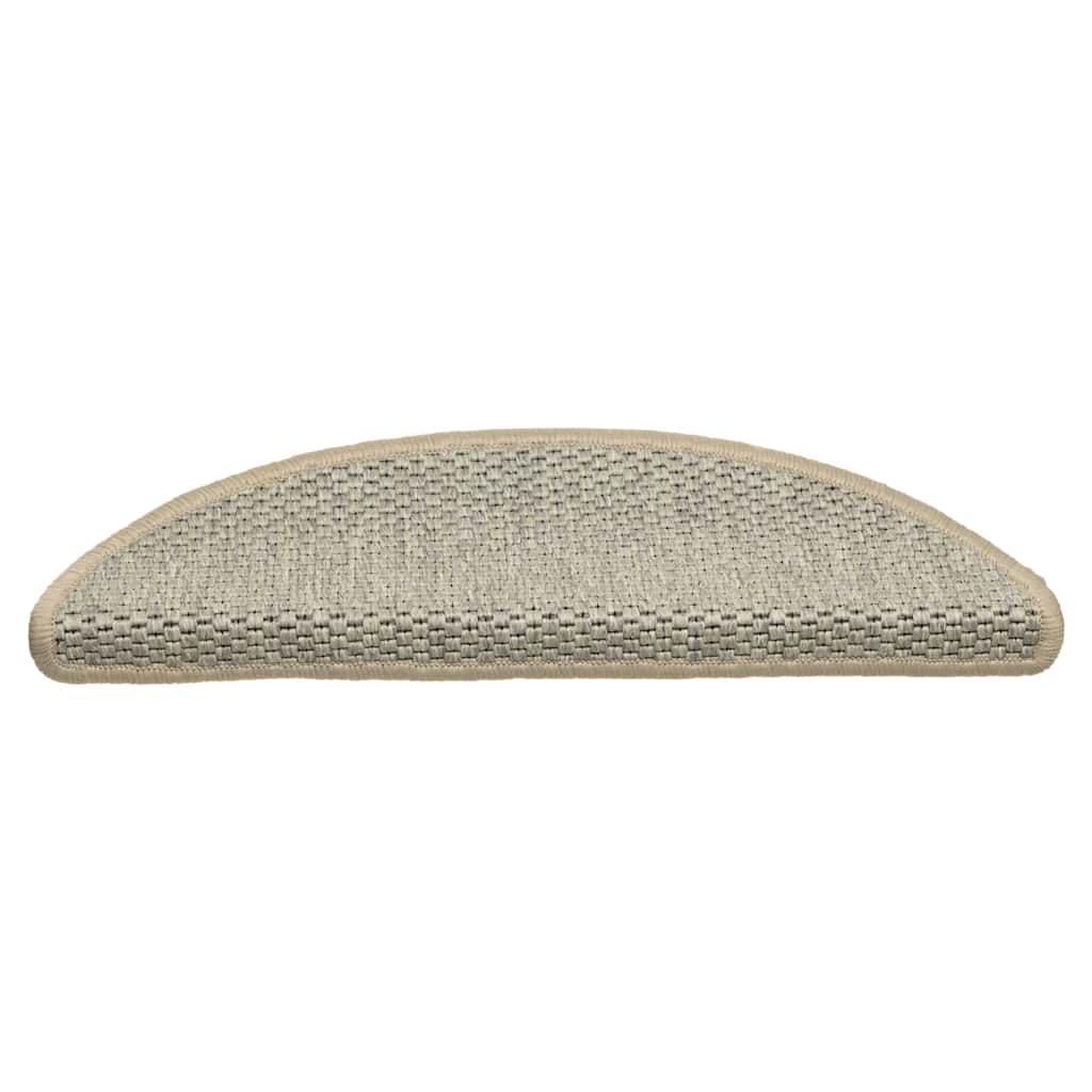 Stair Mats Self-adhesive Sisal-Look 15pcs 56x17x3cm Light Green