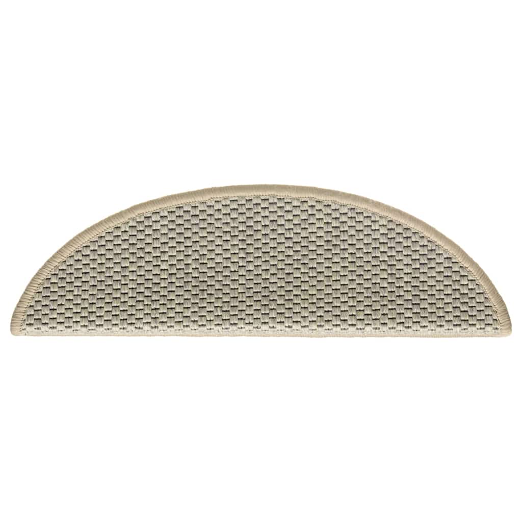 Stair Mats Self-adhesive Sisal-Look 15pcs 56x17x3cm Light Green