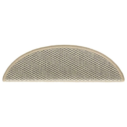 Stair Mats Self-adhesive Sisal-Look 15pcs 56x17x3cm Light Green