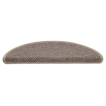 Stair Mats Self-adhesive Sisal-Look 15 pcs 56x17x3cm Dark Beige