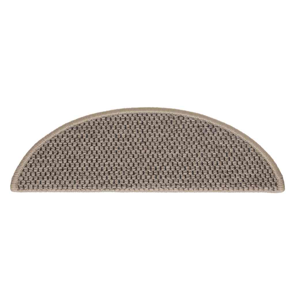 Stair Mats Self-adhesive Sisal-Look 15 pcs 56x17x3 cm Dark Beige