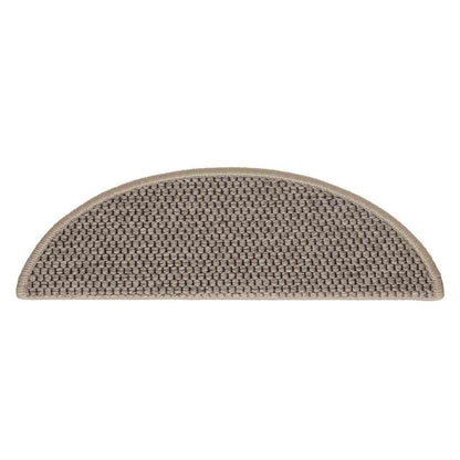Stair Mats Self-adhesive Sisal-Look 15 pcs 56x17x3 cm Dark Beige