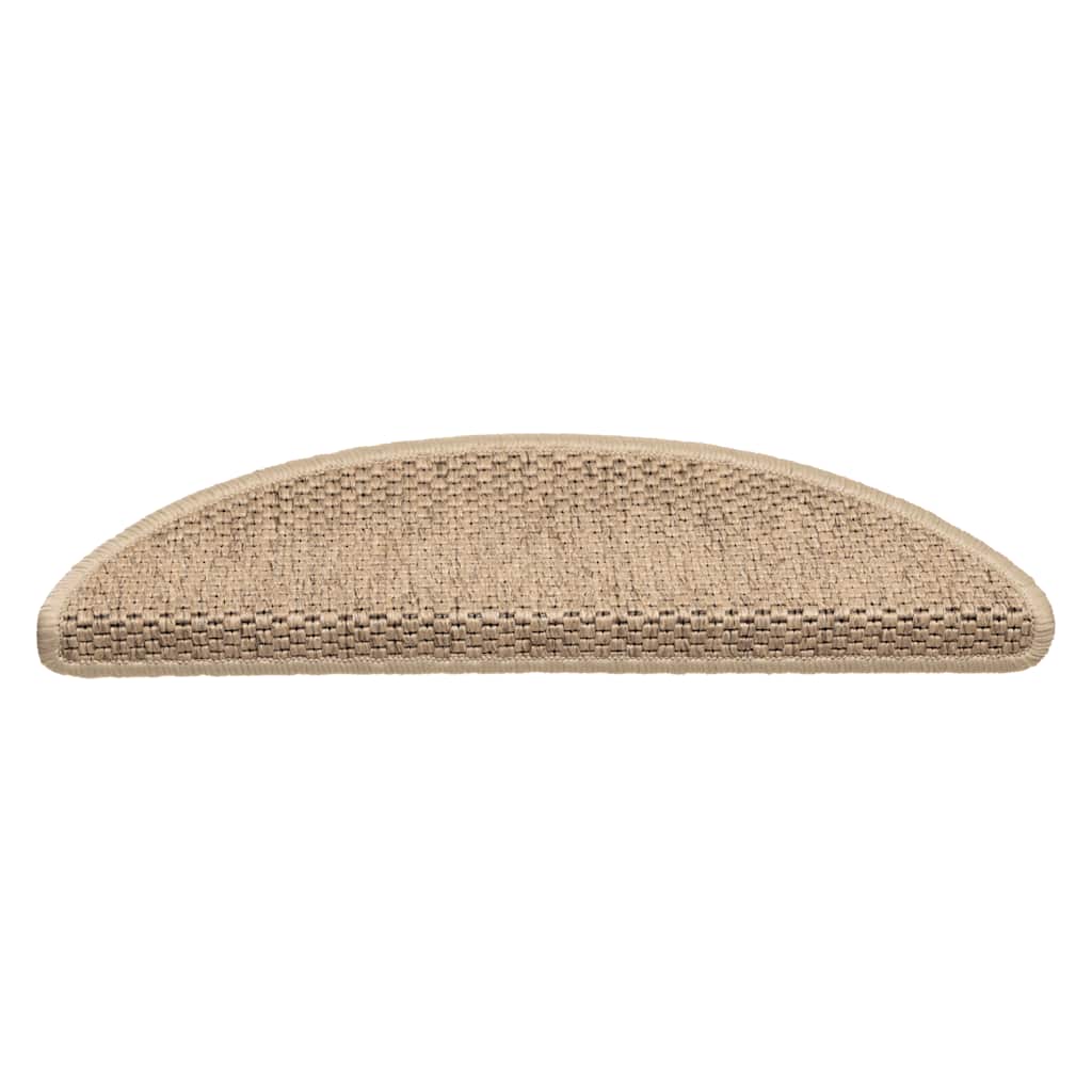 Stair Mats Self-adhesive Sisal-Look 15 pcs 56x17x3 cm Sand