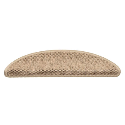 Stair Mats Self-adhesive Sisal-Look 15 pcs 56x17x3 cm Sand