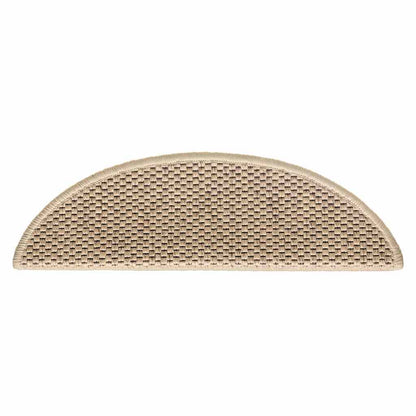 Stair Mats Self-adhesive Sisal-Look 15 pcs 56x17x3 cm Sand