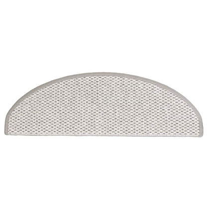 Stair Mats Self-adhesive Sisal-Look 15 pcs 65x21x4 cm Platina
