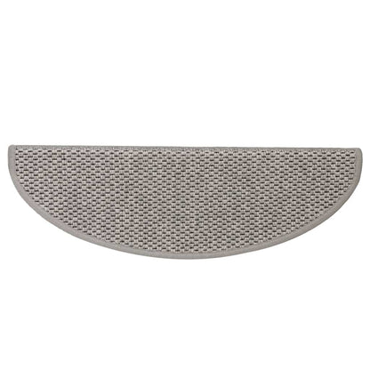 Stair Mats Self-adhesive Sisal-Look 15 pcs 65x21x4 cm Silver