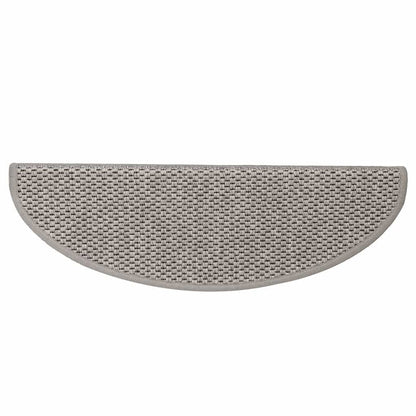 Stair Mats Self-adhesive Sisal-Look 15 pcs 65x21x4 cm Silver
