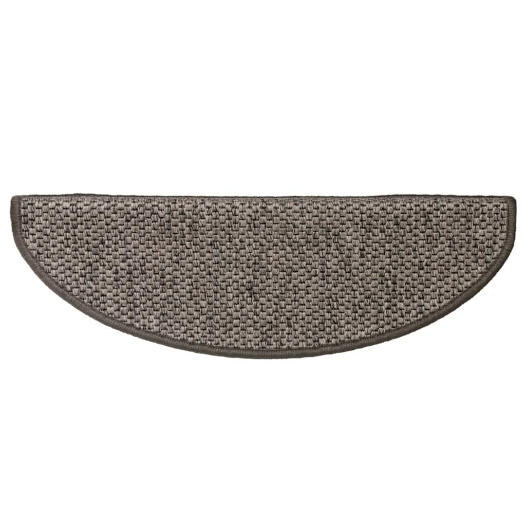 Stair Mats Self-adhesive Sisal-Look 15 pcs 65x21x4 cm Grey and Beige