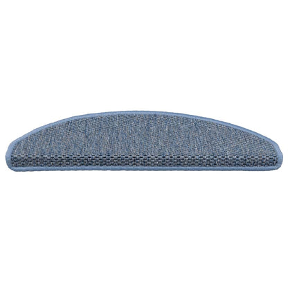 Stair Mats Self-adhesive Sisal-Look 15 pcs 65x21x4 cm Blue