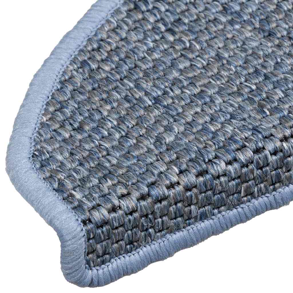 Stair Mats Self-adhesive Sisal-Look 15 pcs 65x21x4 cm Blue