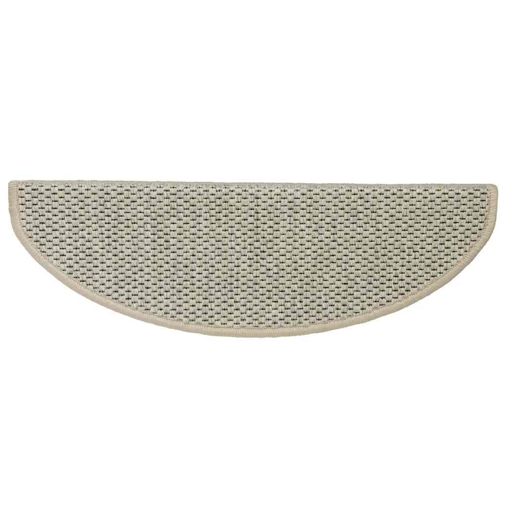 Stair Mats Self-adhesive Sisal-Look 15 pcs 65x21x4 cm Light Green