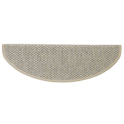 Stair Mats Self-adhesive Sisal-Look 15pcs 65x21x4cm Light Green