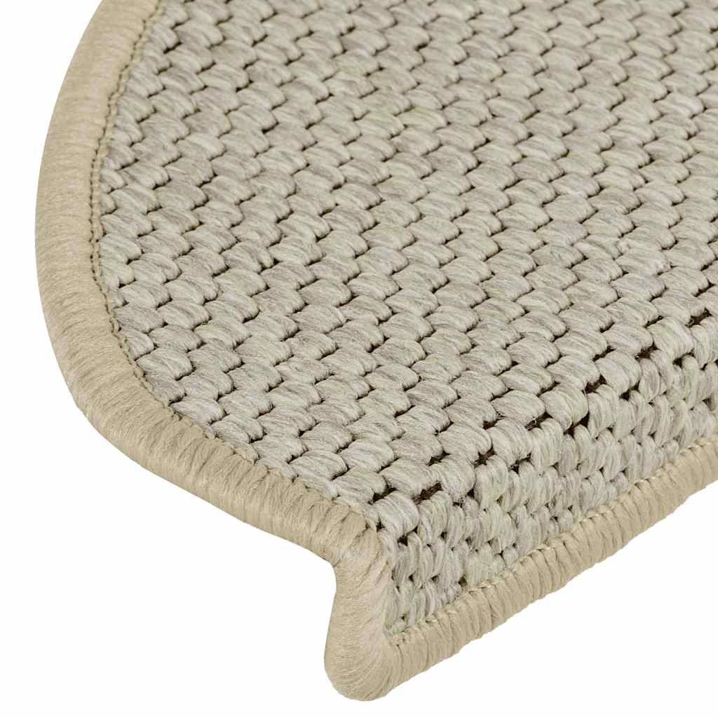 Stair Mats Self-adhesive Sisal-Look 15 pcs 65x21x4 cm Light Green