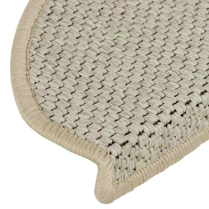 Stair Mats Self-adhesive Sisal-Look 15pcs 65x21x4cm Light Green