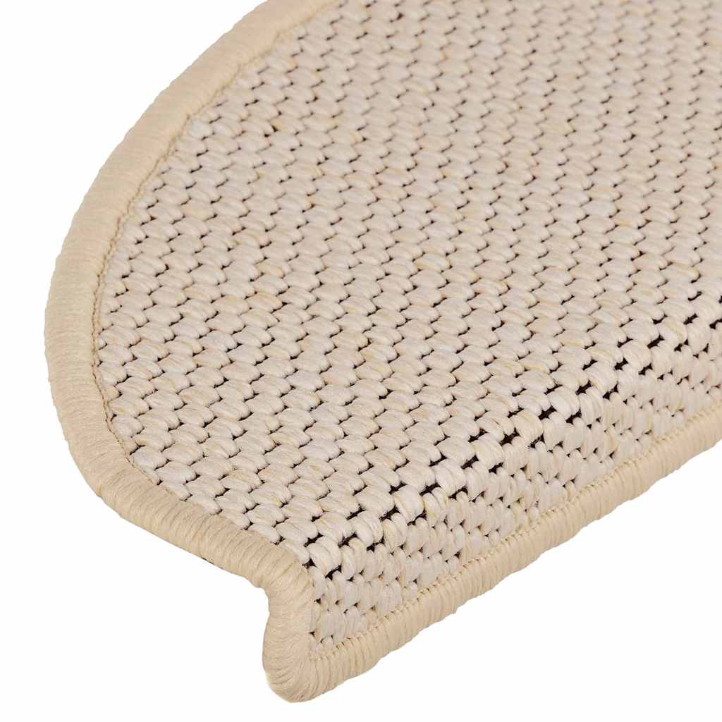 Stair Mats Self-adhesive Sisal-Look 15 pcs 65x21x4 cm Berber